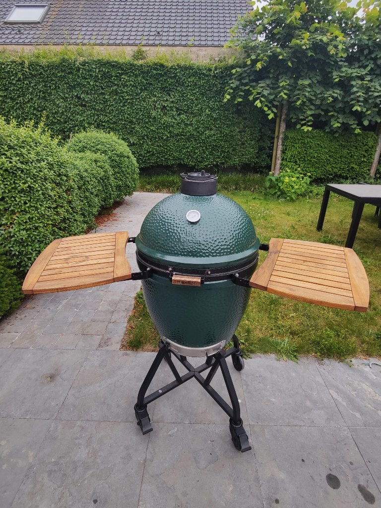 Big Green Egg Large, Jardin & Terrasse, Barbecues au charbon de bois, Enlèvement, Utilisé, Big Green Egg, Avec accessoires