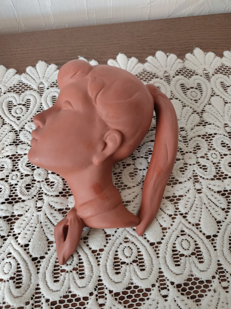 Vintage keramisch meisjeshoofd, Antiek en Kunst, Antiek | Keramiek en Aardewerk, Ophalen