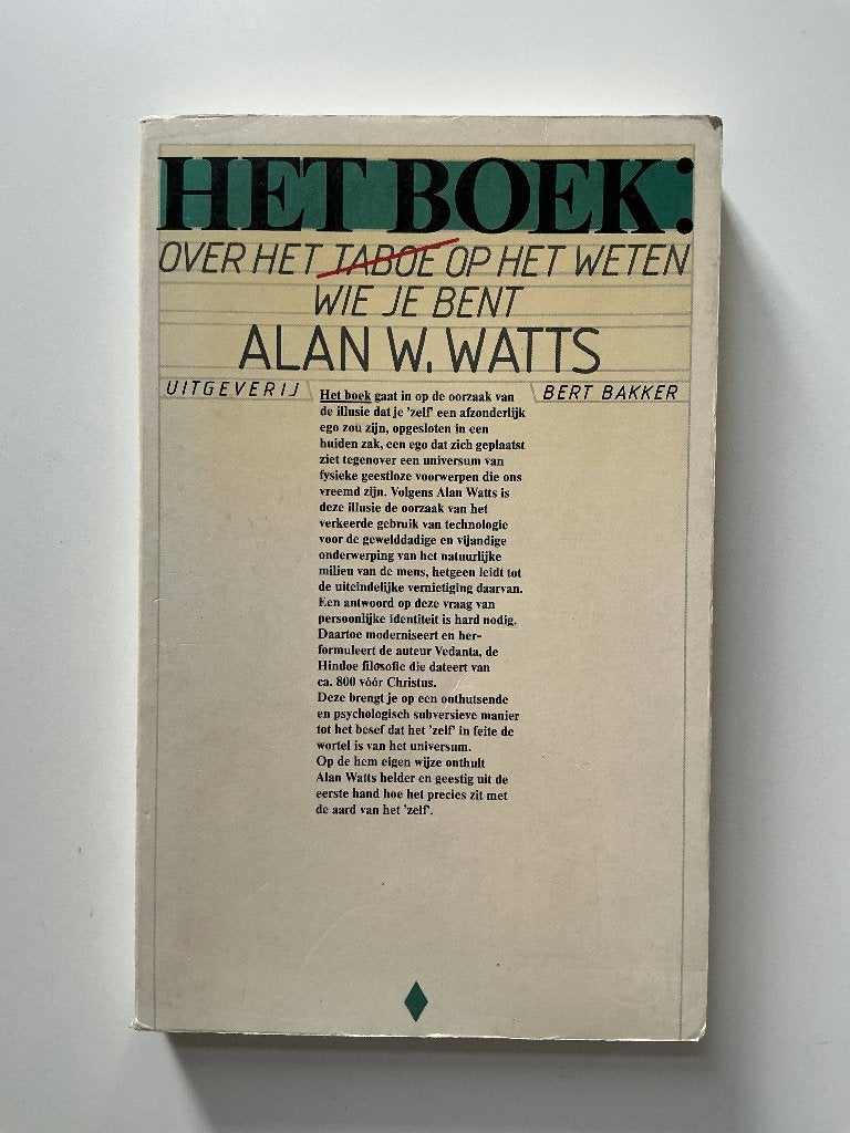 Het Boek - Alan W. Watts, Boeken, Psychologie, Ophalen