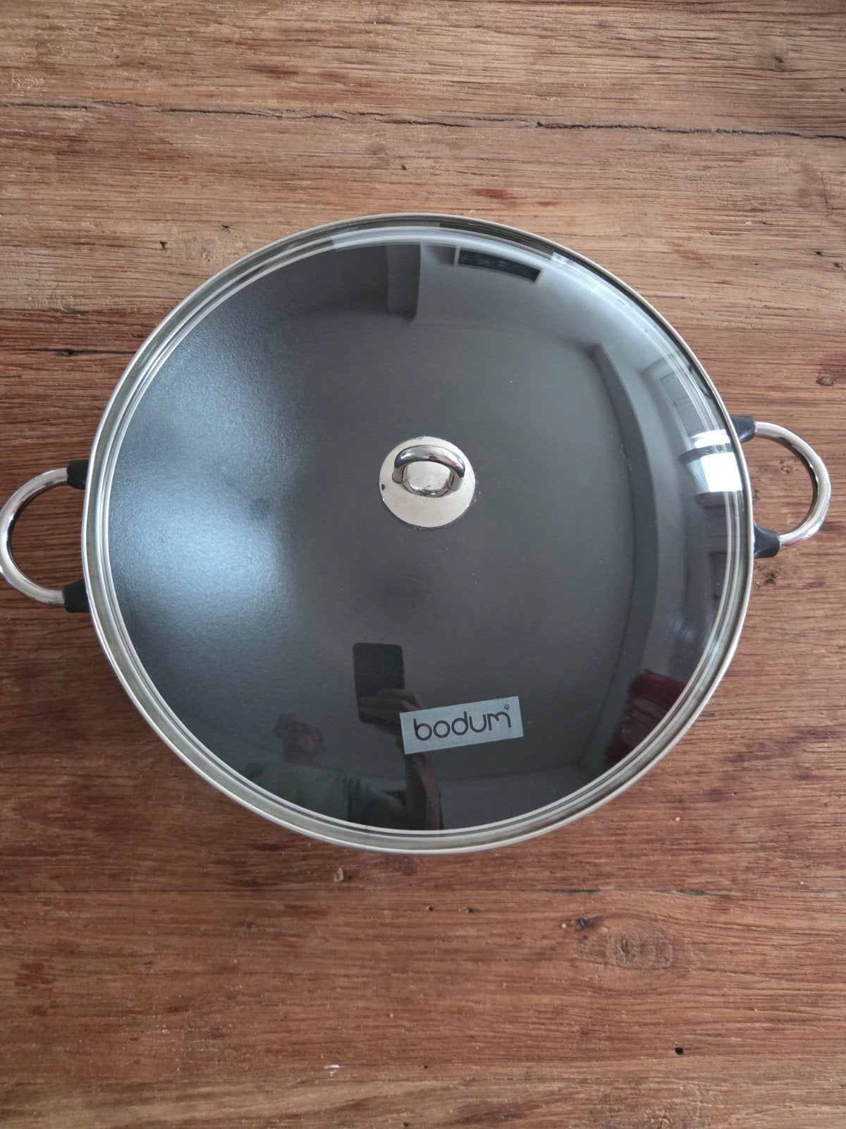 Mooie gietijzeren Wok van het merk Bodrum, Ophalen, Gietijzer, Met deksel, Overige merken
