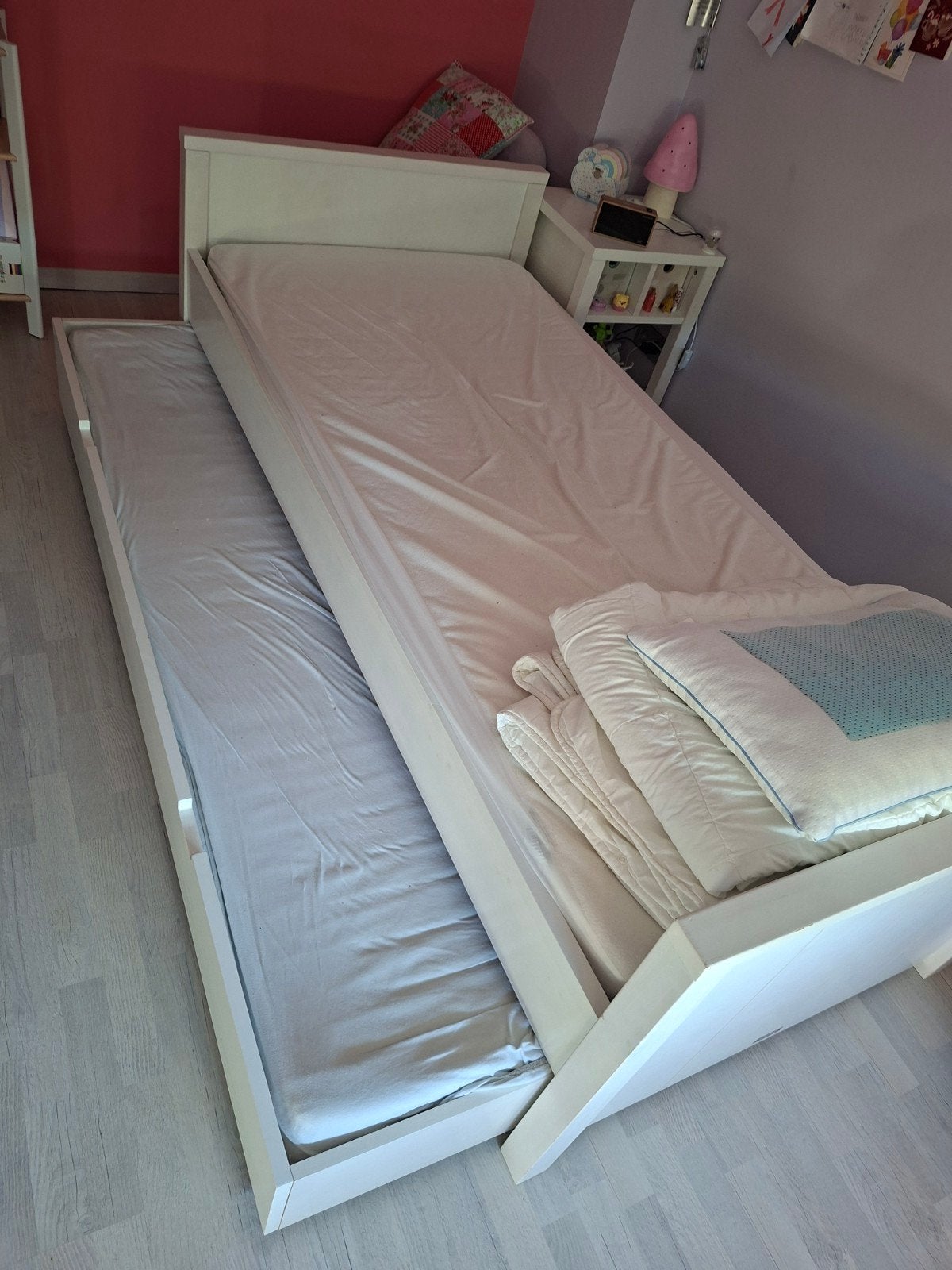 kinderbed, Huis en Inrichting, Ophalen, 90 cm, Wit, Zo goed als nieuw