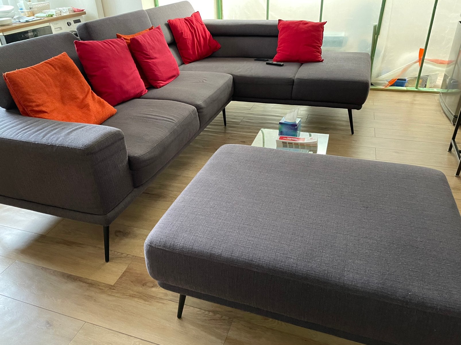 Fauteuil avec pouf, Enlèvement, Utilisé