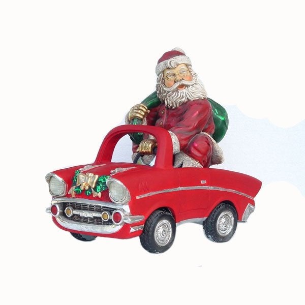 Santa in Car – Kerstman Lengte 63 cm