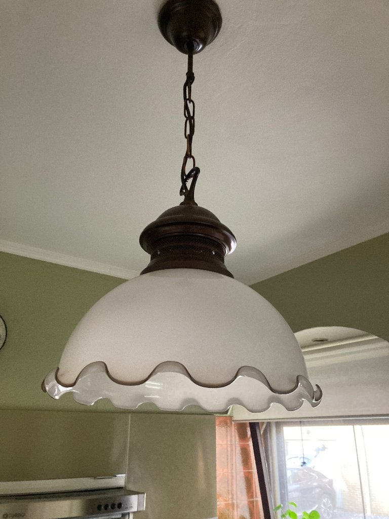 Glazen kelk lamp, Ophalen, Gebruikt, Glas