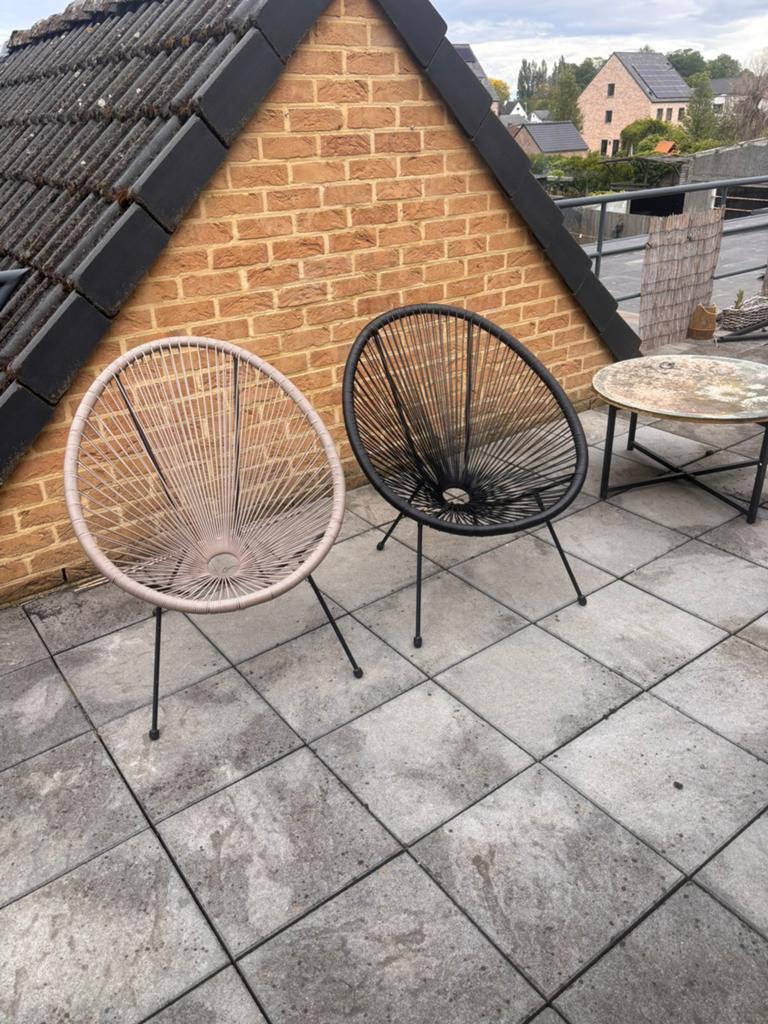 Twee comfortabele stoelen voor in de tuin of iets anders, Tuin en Terras, Ophalen, Zo goed als nieuw