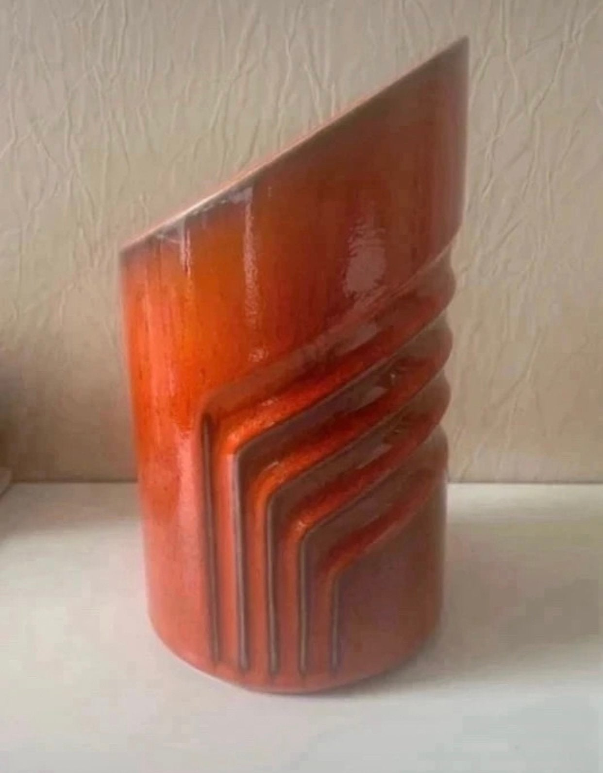 Enig mooie futuristische space age vaas van Steuler, Antiek en Kunst, Ophalen of Verzenden, Vaas
