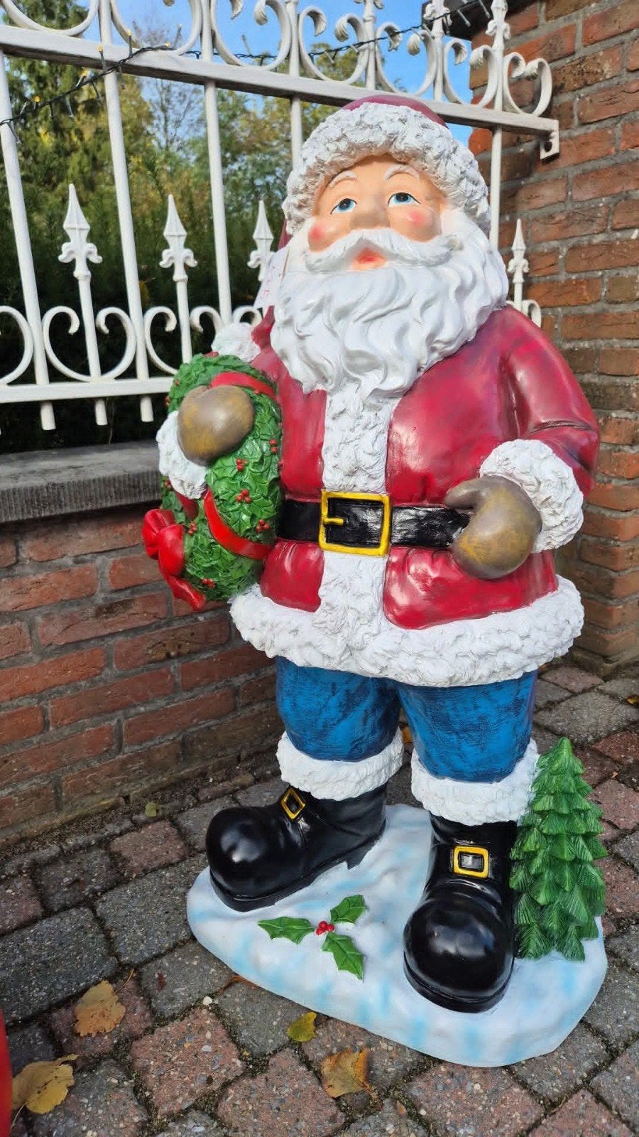 2 grote laminaat kerstmannen,  info in bericht, Ophalen, Nieuw, Overige materialen, Mensenbeeld