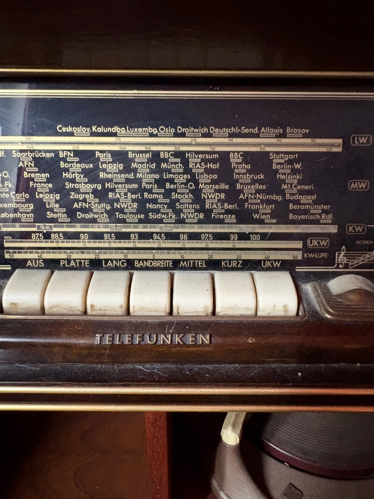 Ancienne radio telefunken, Collections, Enlèvement, Utilisé, Autres marques, Avec singles