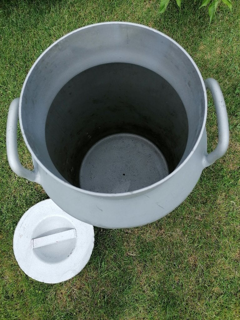 Melkkan met deksel aluminium, Antiek en Kunst, Curiosa en Brocante, Ophalen