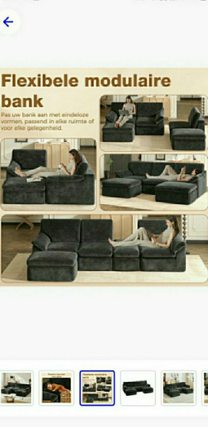 Flexibele modulaire bank 275 euro, Ophalen