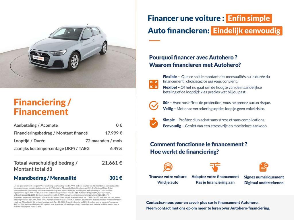 Audi A1 25 TFSI advanced (bj 2021, automaat), Auto's, Audi, Stof, 1200 kg, 95 pk, 107 g/km