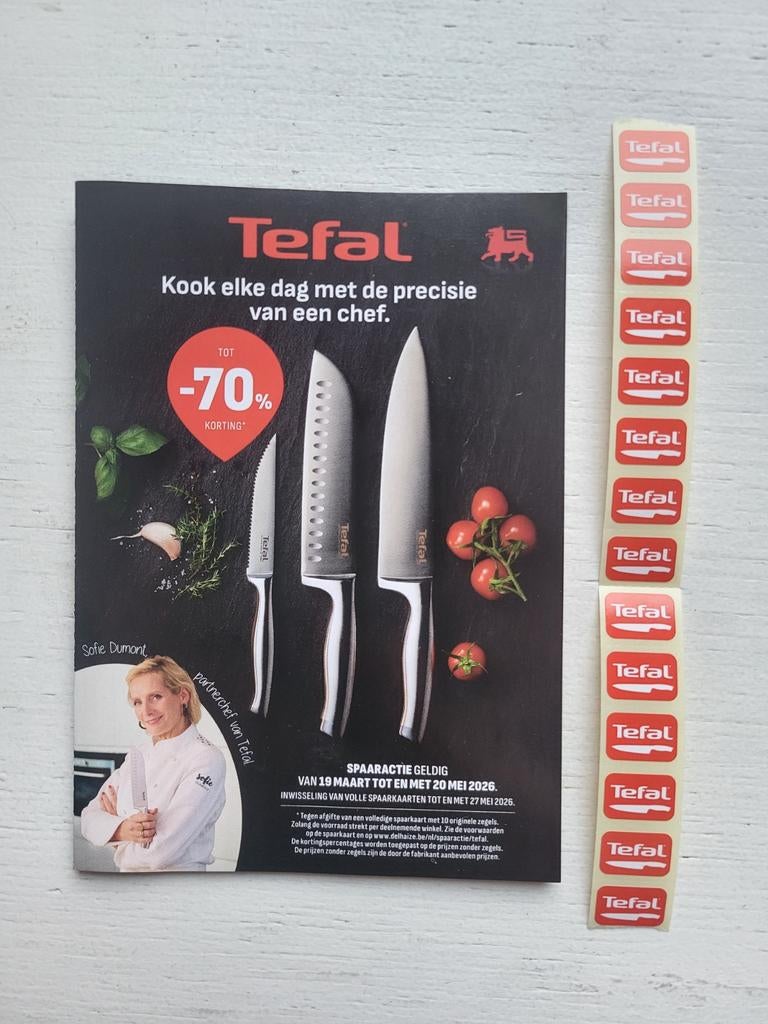 41 timbres Tefal de la campagne Delhaize (0,2 euro chacun), Enlèvement ou Envoi