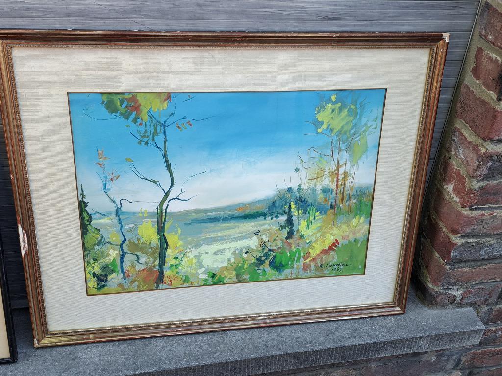 gouache signe rostislas loukine, Enlèvement ou Envoi