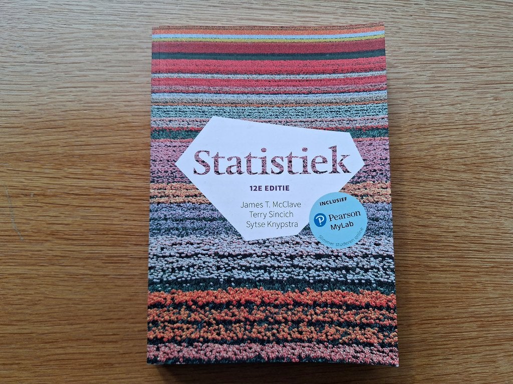 Statistiek 12e editie *NIEUW* met MyLab NL toegangscode, Ophalen of Verzenden, Nieuw, Hoger Onderwijs, PEARSON - James T. McClave, Terry Sincich, Sytse Knypstra