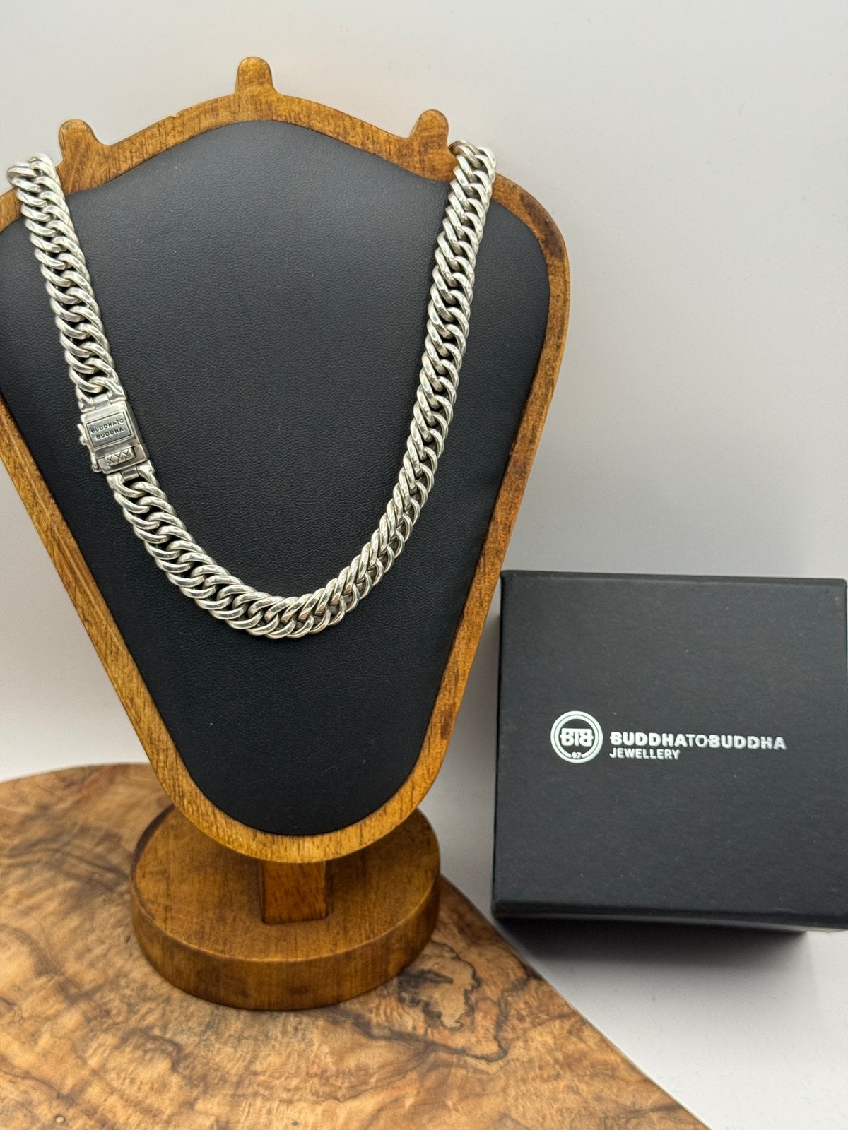 Collier bouddha à bouddha « CHAIN XS » 53 cm • « ÉTAT NEUF », Enlèvement ou Envoi, Comme neuf, Argent, Argent