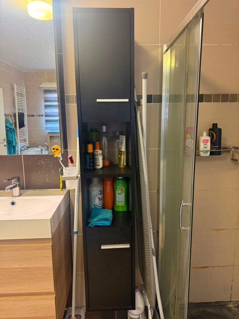 Badkamerkast / Handdoekenkast – 160 cm hoog, Ophalen, Zo goed als nieuw, (Half)hoge kast