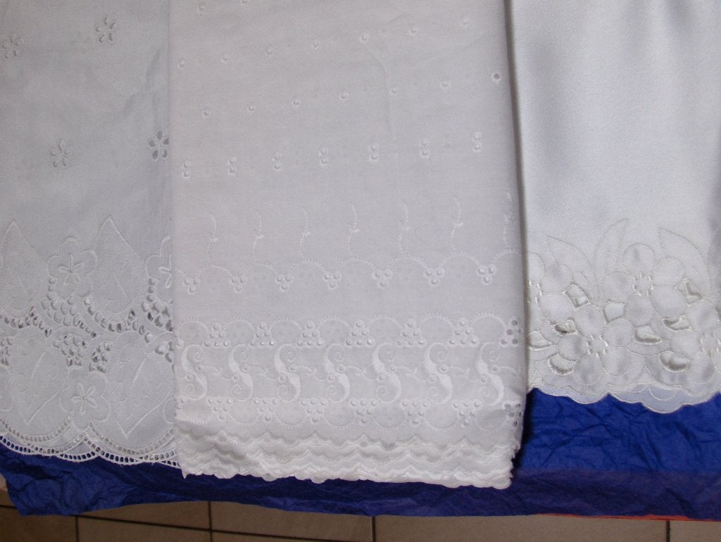Broderie blanche(lot de 3 differentes)Voir détail., Ophalen of Verzenden, Nieuw