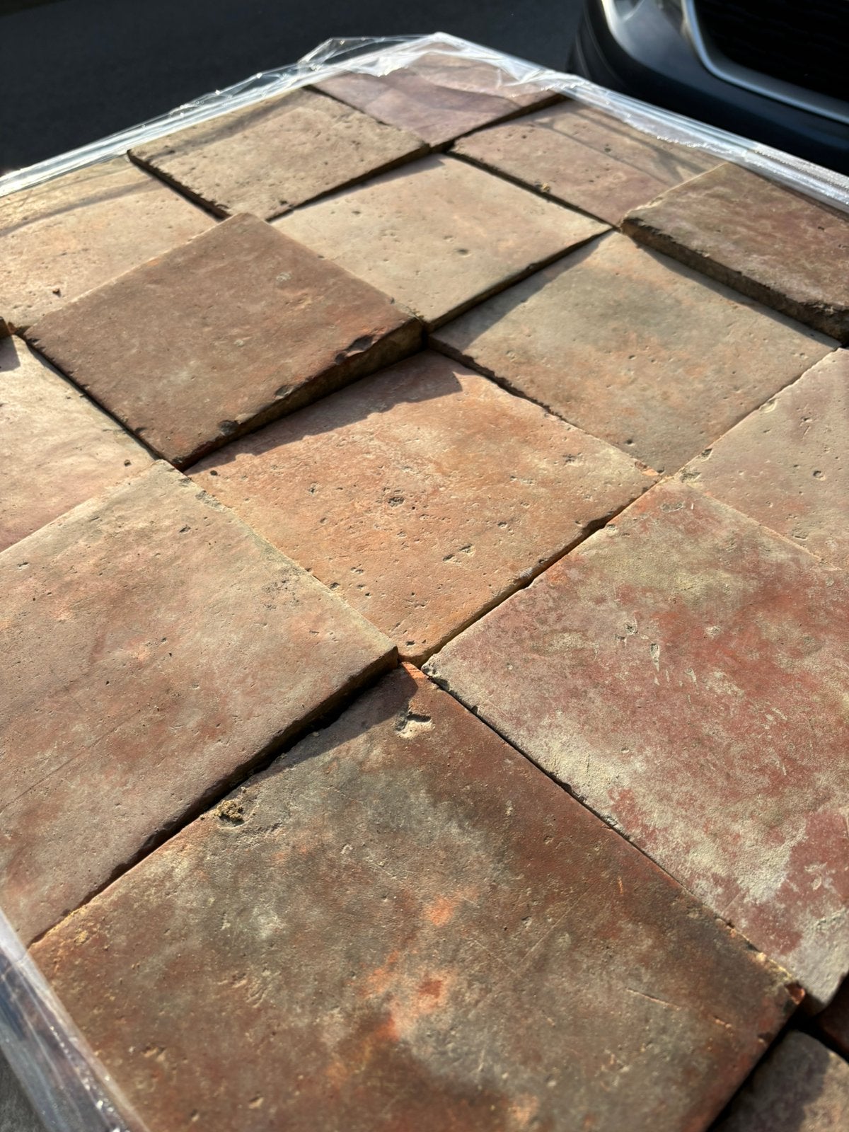 Lot Antieke terracotta tegels. Voor info BELLEN 0474220705, Antiek en Kunst, Ophalen