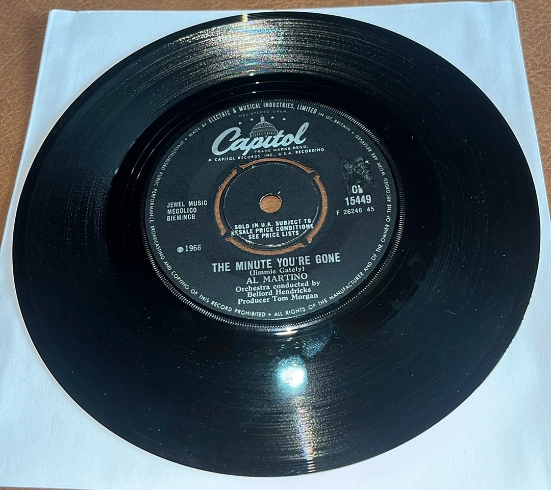 Al Martino ‎– Wiederseh'n - 7” vinyl single - UK, Ophalen of Verzenden, Gebruikt, Single