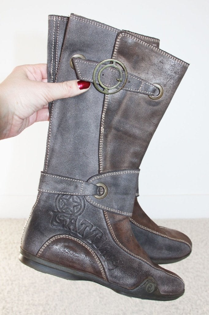 Magnifiques bottes en cuir Gattino - s28 (taille 38) €55, -, Autres couleurs, Comme neuf, Envoi, Bottes hautes