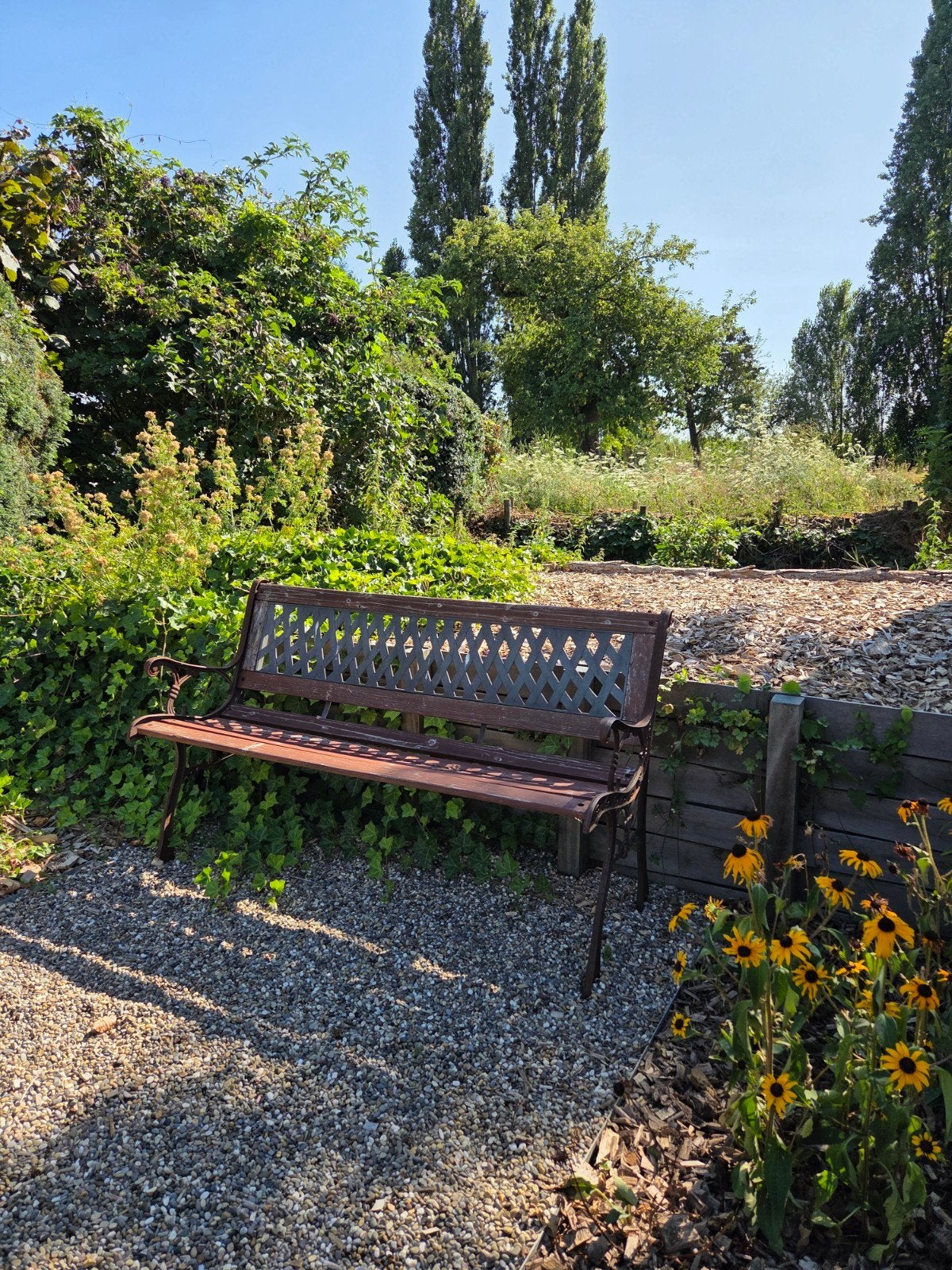 Zitbank gietijzeren poten, Tuin en Terras, Tuinbanken, Gebruikt, Metaal, Ophalen
