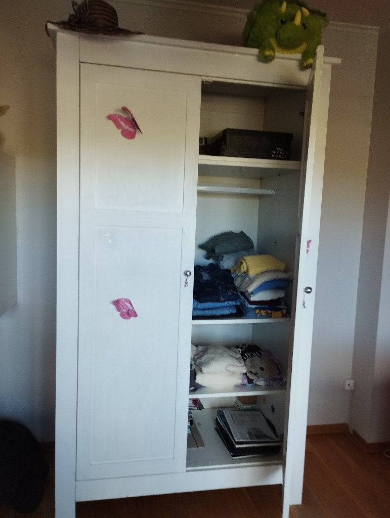 Kleerkast grenen wit., Huis en Inrichting, Ophalen, Met deur(en), Gebruikt, 100 tot 150 cm