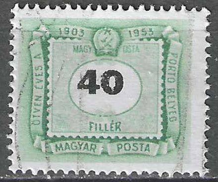 Hongarije 1953 - Yvert 208TX - Taxzegel - 40 fi (ST), Verzenden, Gestempeld