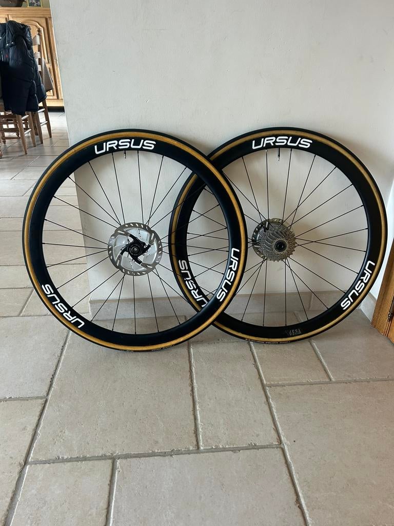 Ursus Miura ts37 koers/ cross wielset tubewielen, Comme neuf, Enlèvement, Carbone, Racefiets