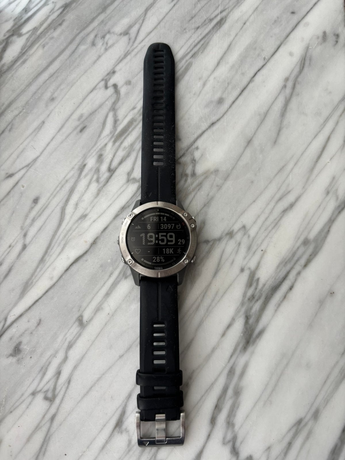 Garmin fenix 6 sapphire, Handtassen en Accessoires, Sporthorloges, Ophalen, Gebruikt