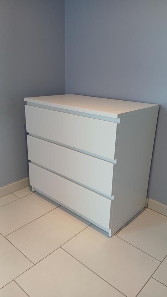 Commode Malm 3 tiroirs Ikea blanche, Enlèvement