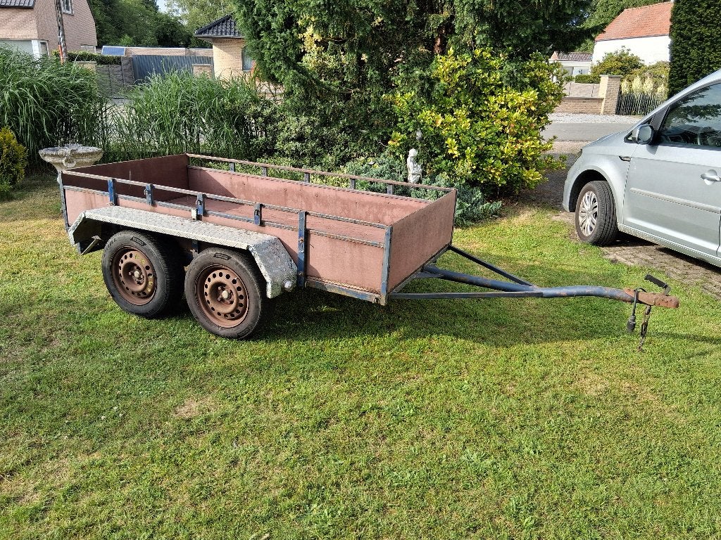 Dubbel as aanhangwagen., Ophalen, Gebruikt