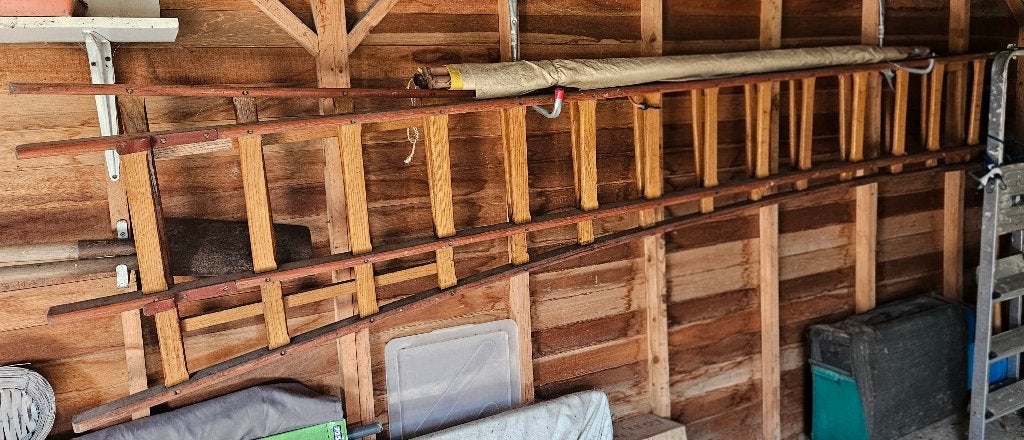 Houten ladder, Doe-het-zelf en Bouw, Ophalen, Gebruikt, Ladder
