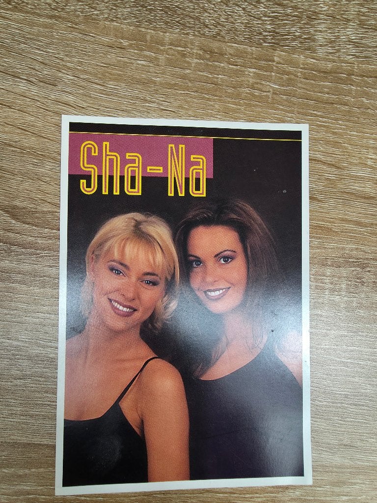 Gesigneerde kaart Sha- Na van in de jaren 90, Ophalen of Verzenden, Zo goed als nieuw, Foto of Kaart
