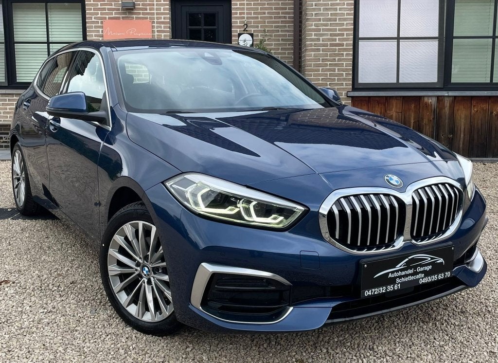 BMW 118i OPF *Luxury Line *LED *Leder *Camera *PDC, 1 Reeks, Blauw, Leder, Bedrijf