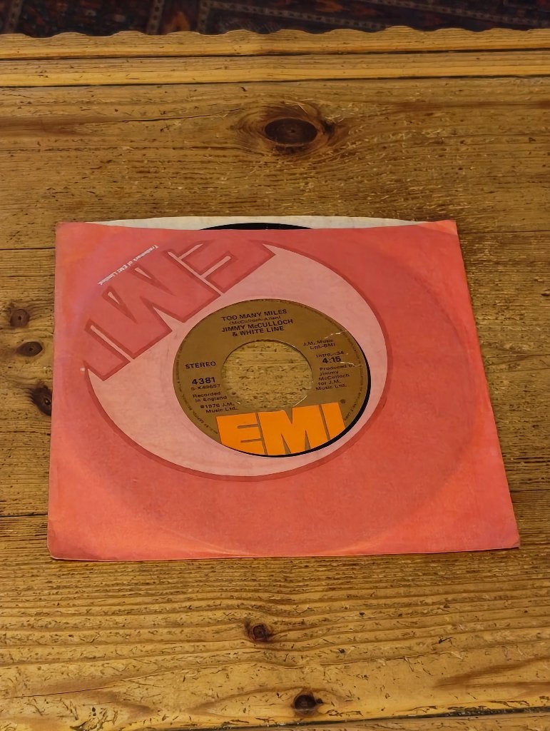 2 Singles van Jimmy McCulloch & White Line, Enlèvement ou Envoi, 7 inch, Utilisé, Rock et Metal