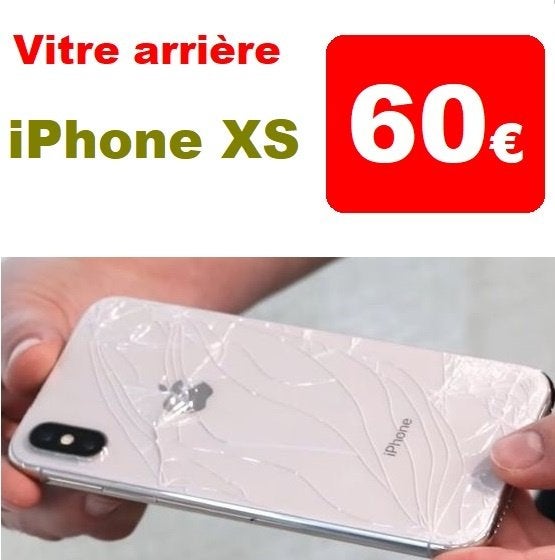 Remplacement vitre arrière iPhone XS pas cher à Bruxelles, Enlèvement, Apple