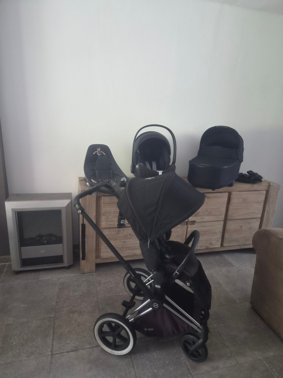 Poussette Cybex Priam Black complète., Ophalen, Kinderwagen