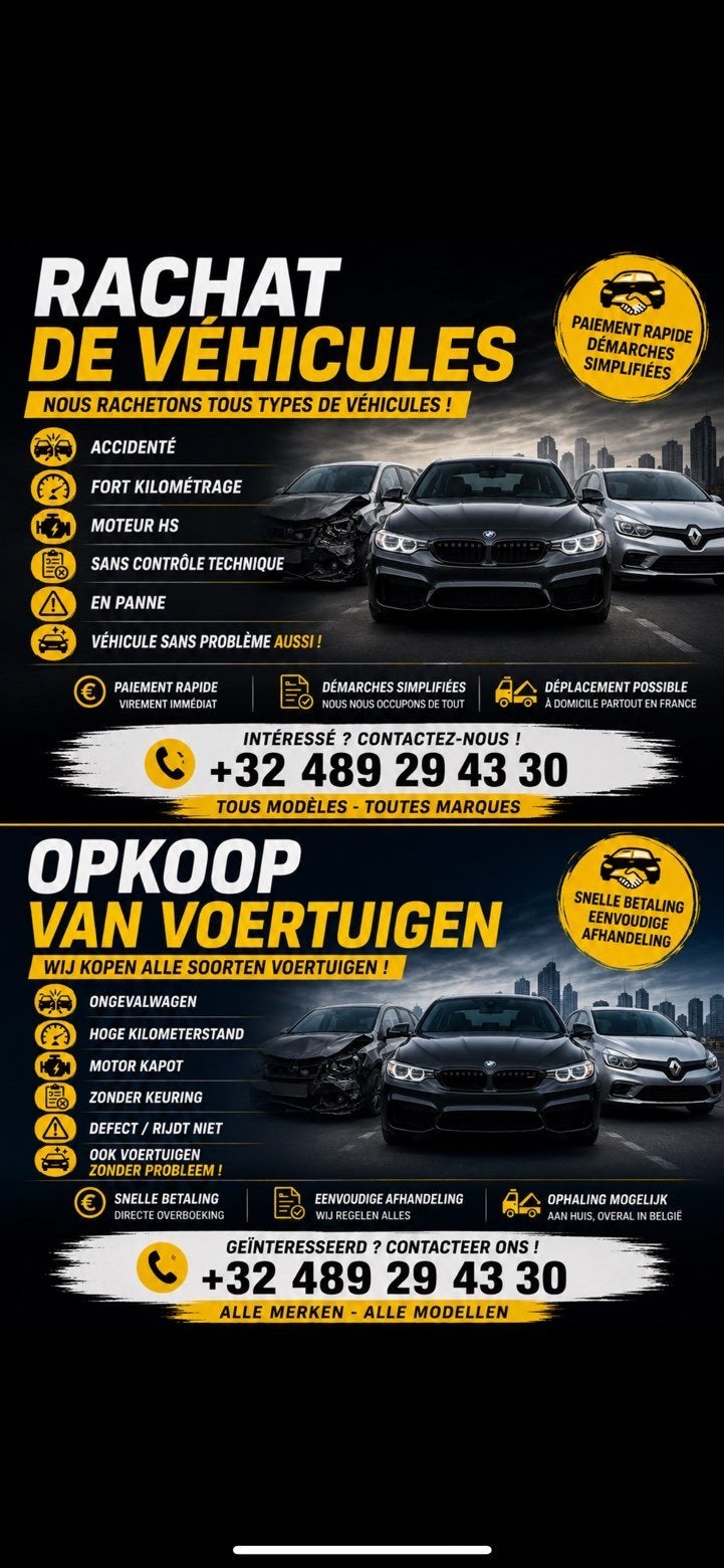 RACHAT OPKOOP VEHICULE 7j/7j 0489 29 43 30