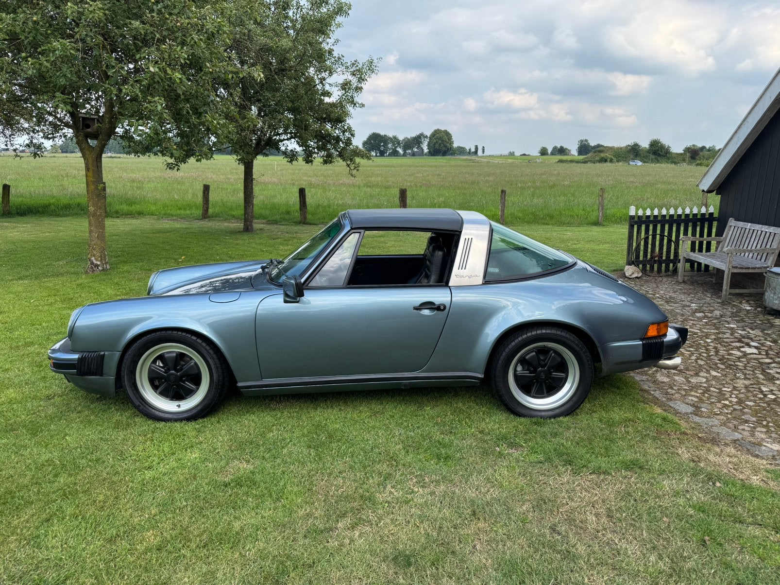 Porsche 911 Targa, 3.0 SC bj. 1978, Auto's, Achterwielaandrijving, Zwart, Cabriolet, Blauw