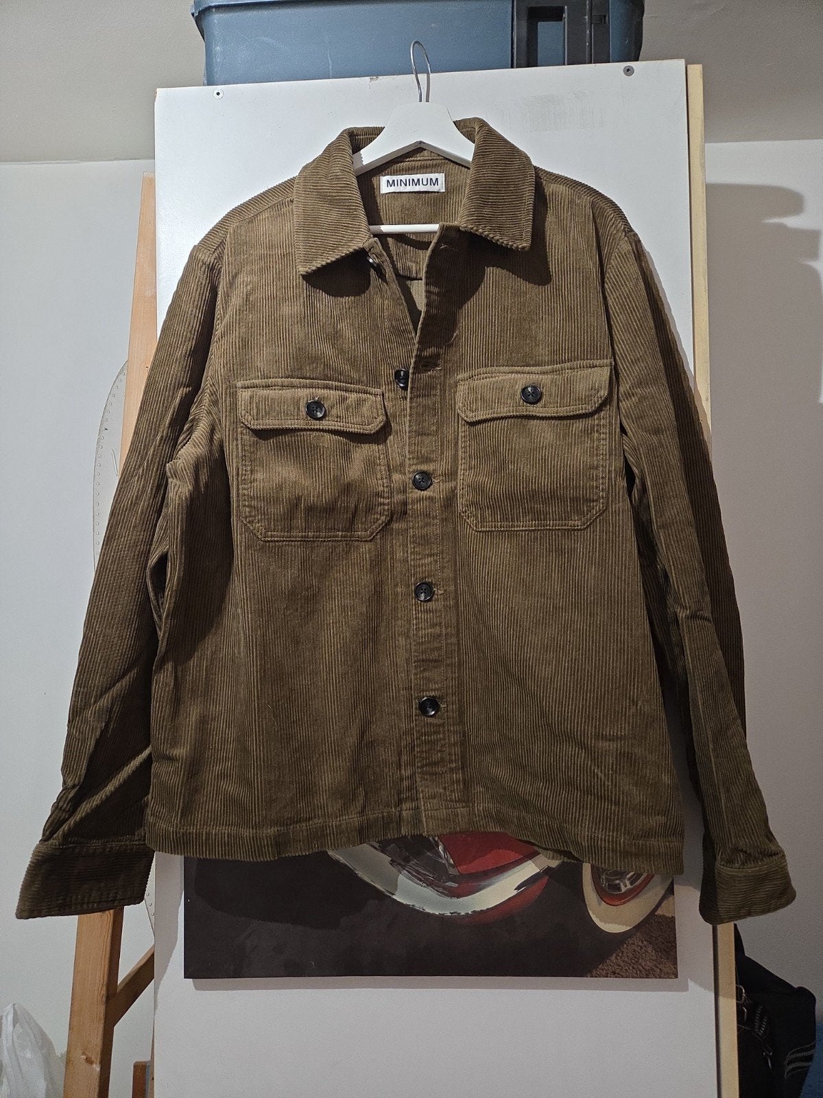 MINIMUM Kalson relax Overshirt Kaki, Enlèvement, Neuf, Taille 52/54 (L), Minimum