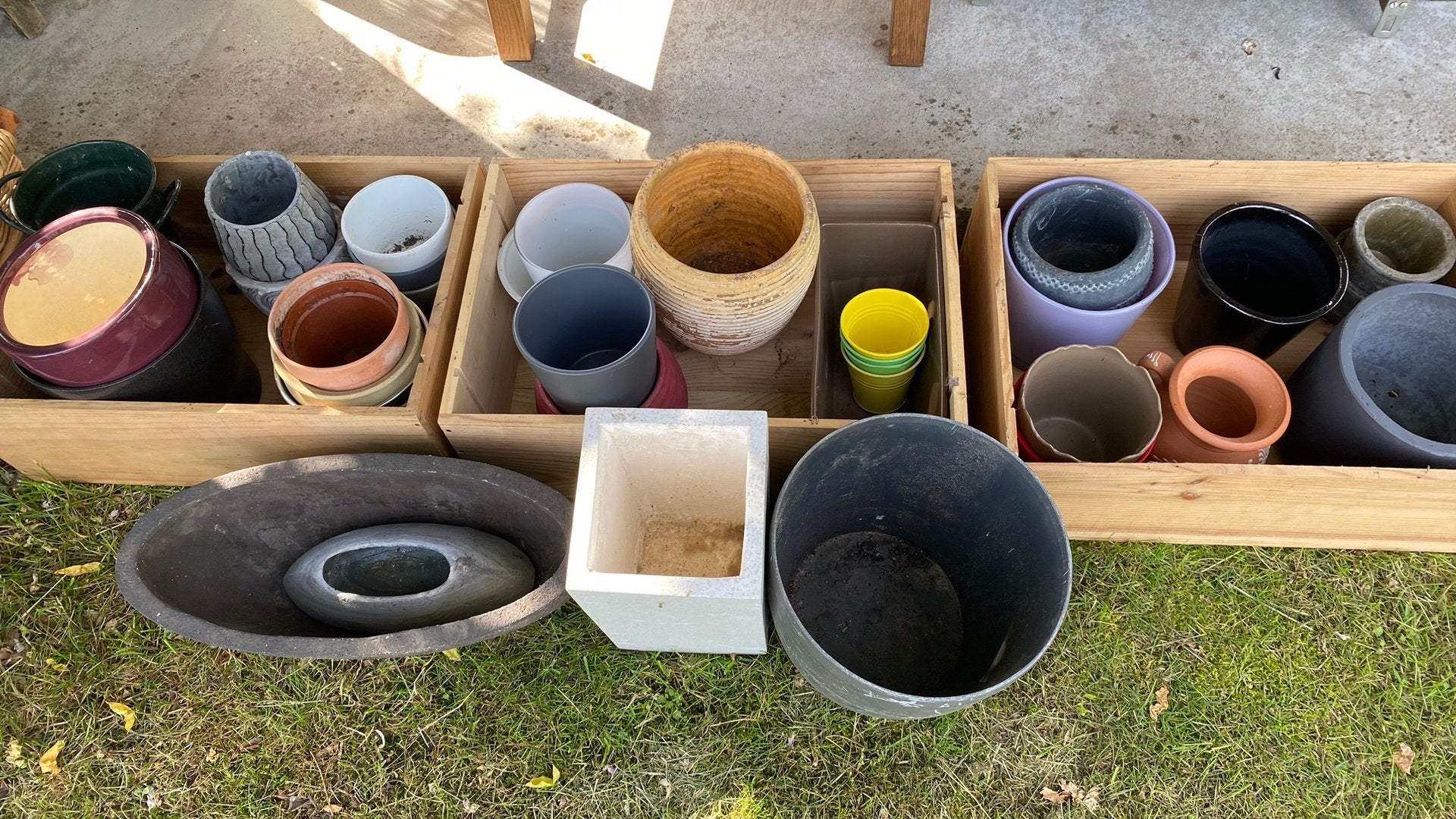 bloempotten gratis, Jardin & Terrasse, Pots de fleurs, Enlèvement, Comme neuf