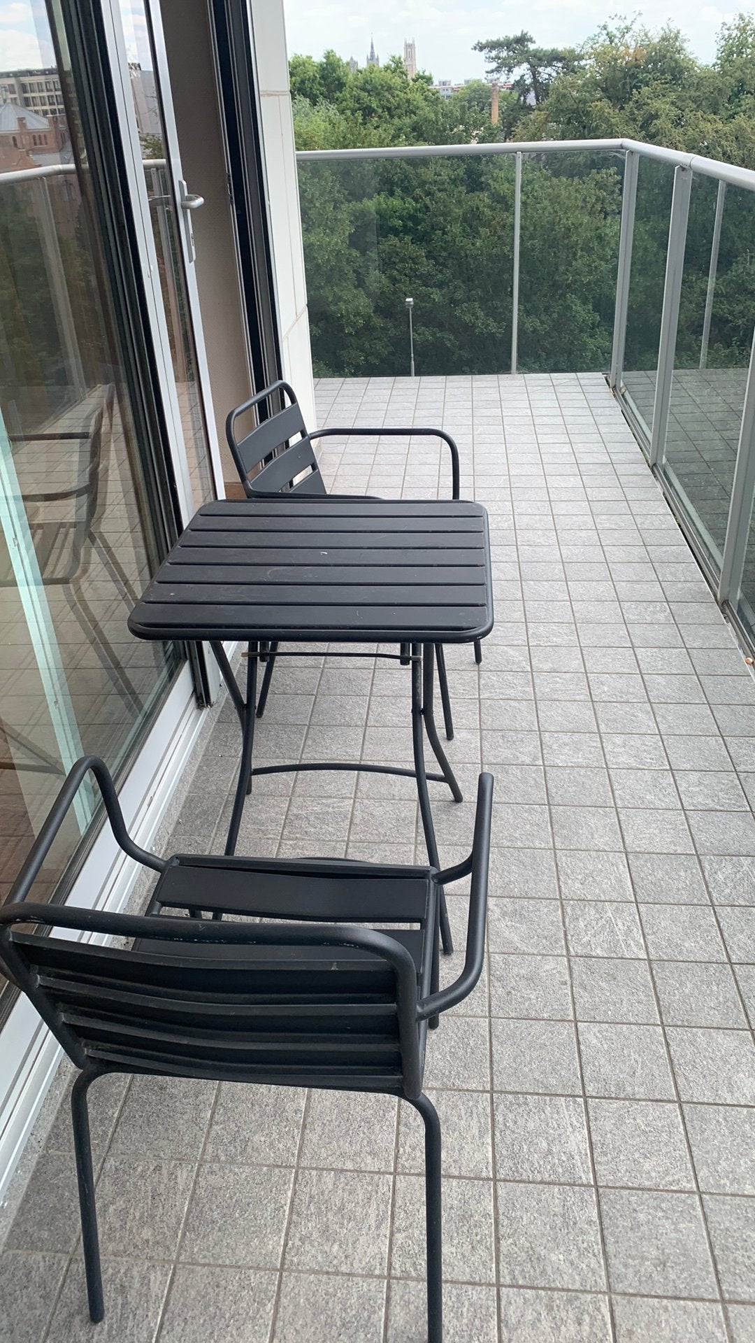 Tuinstoelen en tafel, Ophalen, Gebruikt, Metaal