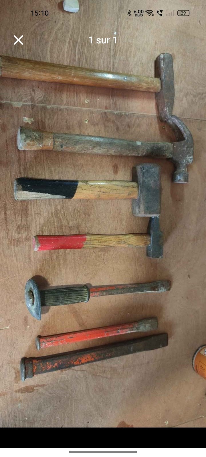 lot de marteau et burin, Bricolage & Construction, Enlèvement, Burin