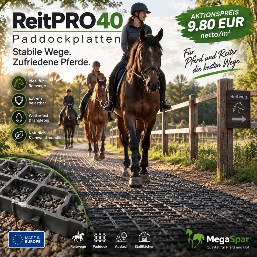 Paddockplaten voor paarden kopen - Grasroosters ReitPRO40, Opfok