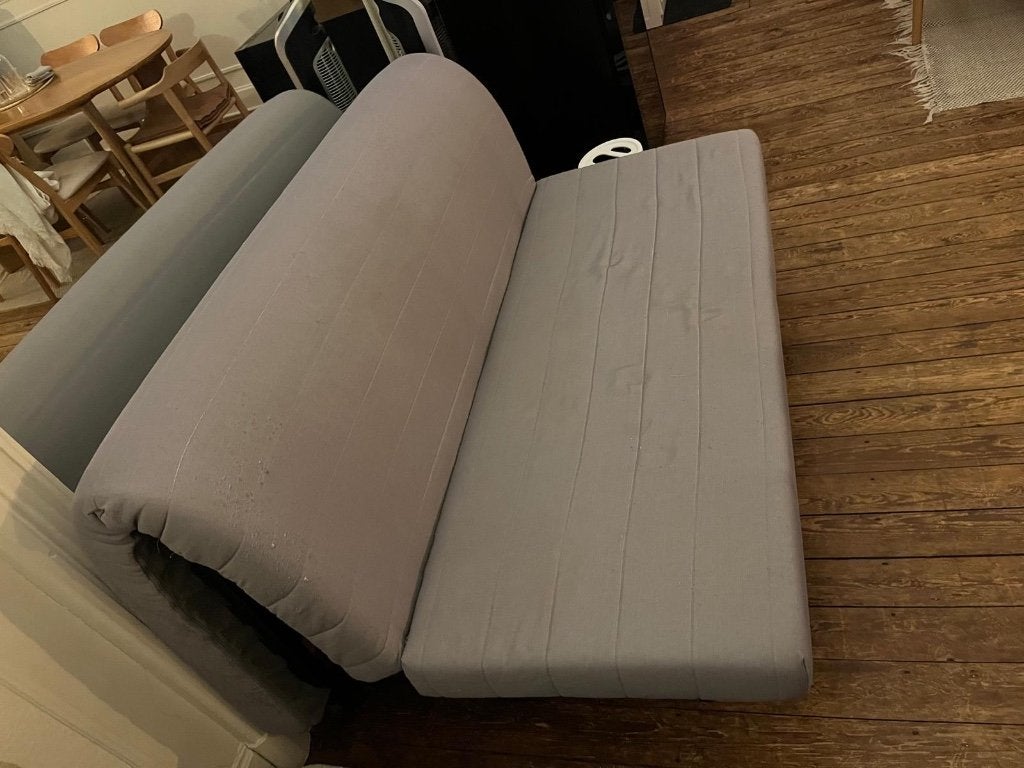 Canapé lit IKEA Lycksele, Gris, 140 cm, Enlèvement, Utilisé