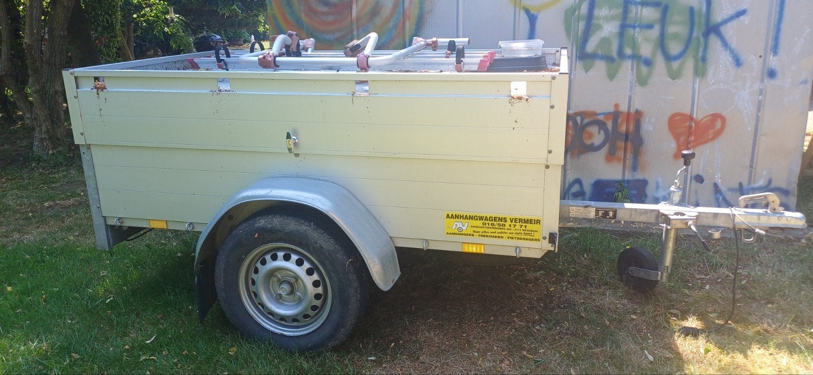 Anssems bagagewagen 180x100x48 met fietsendrager., Auto diversen, Ophalen, Zo goed als nieuw