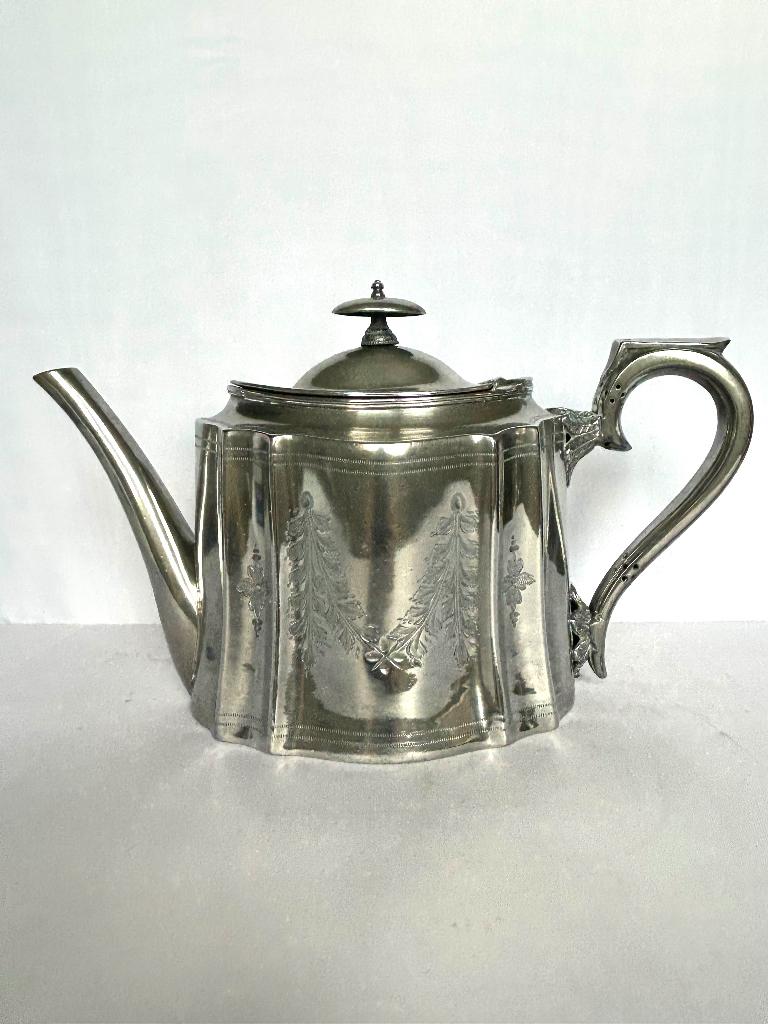 oude Walker & Hall Sheffield verzilverde theepot, Antiek en Kunst, Antiek | Zilver en Goud, Ophalen of Verzenden