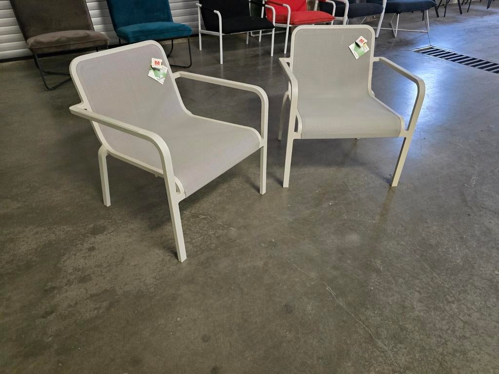 2 Manutti Garden Low seats 64x64x72H €140/2stuks, Tuin en Terras, Ophalen