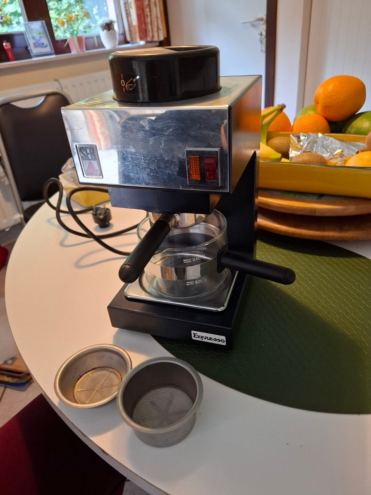 jaren 80 espresso machine, Café moulu, Machine à espresso, 2 à 4 tasses, Enlèvement
