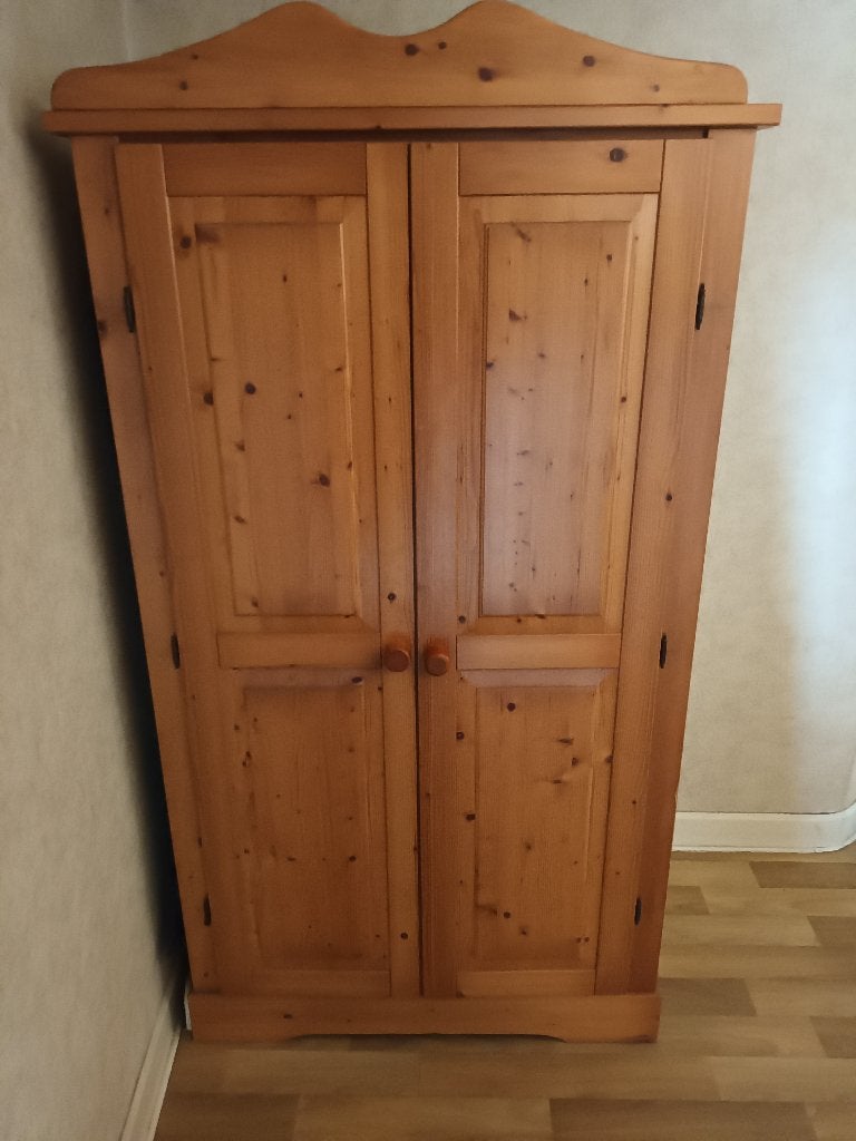 Grenen kleerkast, Avec porte(s), Utilisé, 50 à 100 cm, 75 cm ou plus